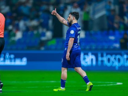 احتفال ماتياس فارغاس لاعب الفتح بتسجيل هدف في مرمى النجمة بالدوري السعودي - 15 مايو 2026 - X/@StatsSPL