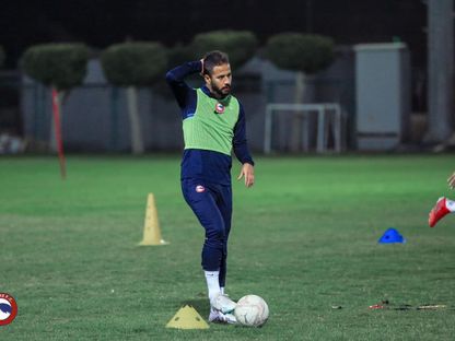 أحمد رفعت لاعب فيوتشر خلال إحدى الحصص التدريبية للفريق - 9 إبريل 2023 - https://www.facebook.com/futurefc.eg