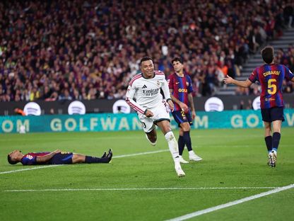 كيليان مبابي بعد تسجيله هدفاً لريال مدريد في مرمى برشلونة - 25 أكتوبر 2026 - realmadrid.com