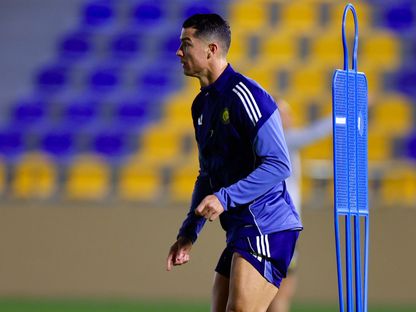 كريستيانو رونالدو خلال تدريب النصر السعودي - 4 فبراير 2026 - X/Cristiano