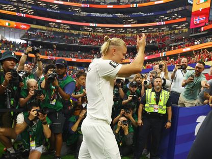 إيرلينغ هالاند بعد فوز النرويج على كوت ديفوار بكأس العالم - 30 يونيو 2026 - REUTERS