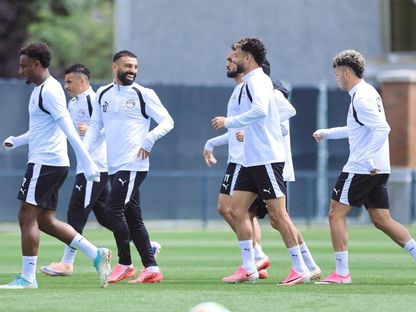محمد صلاح ضمن لاعبي مصر في التدريبات قبل مواجهة أستراليا بكأس العالم - 2 يوليو 2026 - X@EFA