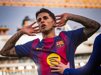 جواو كانسيلو يحتفل بهدفه مع برشلونة أمام إشبيلية - 15 مارس 2026 - X@FCBarcelona