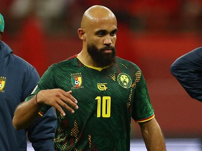 بريان مبيومو من مباراة الكاميرون والمغرب وكأس أمم إفريقيا - 9 يناير 2026 - Reuters