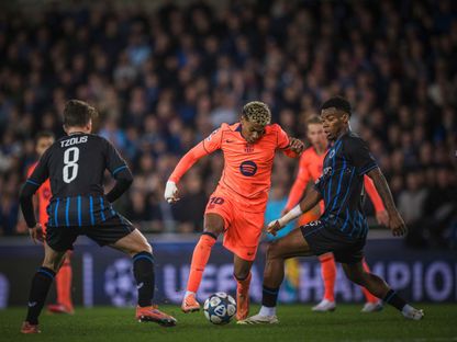 لامين يامال خلال مباراة بين برشلونة وكلوب بروج في دوري أبطال أوروبا - 6 نوفمبر 2025 - @FCBarcelona