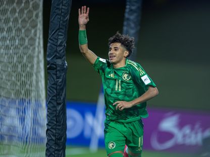 علي المكي يحتفل بهدف سجله للسعودية في مرمى ميانمار بكأس آسيا تحت 17 عاماً - 5 مايو 2026 - X/SaudiNT