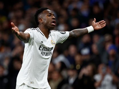 لاعب ريال مدريد فينيسيوس جونيور  خلال مباراة سيلتا فيغو في كأس ملك إسبانيا  - 16 يناير 2025 - Reuters