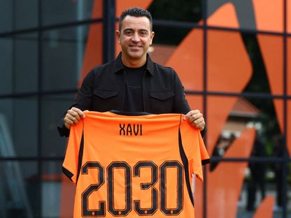تشافي هرنانديز بعد تقديمه كمدرب لمنتخب هولندا - 25 أغسطس 2026 - Reuters