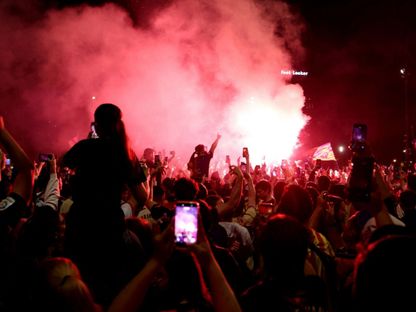 تجمع جمهور برشلونة للاحتفال بلقب الدوري الإسباني - 11 مايو 2026 - reuters