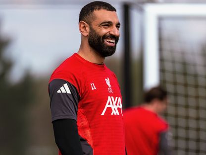 محمد صلاح نجم ليفربول في حصة تدريبية - 2 أبريل2026 - X/@LFC_Arabic