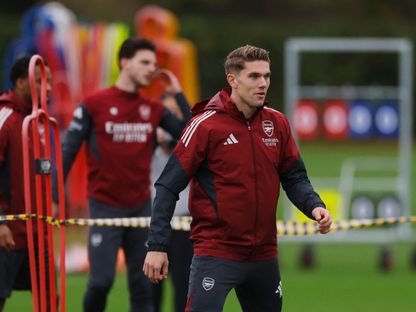 فيكتور غيوكيريس خلال تدريب لأرسنال - 20 أكتوبر 2025 - Reuters