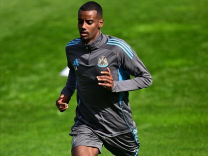 ألكسندر إيزاك خلال تدريبات نيوكاسل يونايتد - 15 يوليو 2025 - X/@NUFC