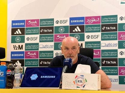 ستيفانو بيولي مدرب النصر في مؤتمر صحافي - 16 مايو 2025 - X/@aawsat_spt