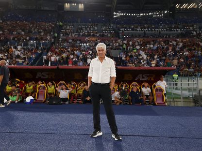 مدرب روما جيان بييرو غاسبيريني قبل مباراة ضد أتالانتا بالدوري الإيطالي - 5 سبتمبر 2026 - REUTERS
