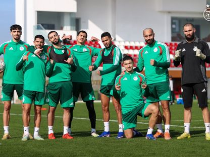 تدريبات لاعبي منتخب الجزائر قبل مواجهة غينيا الاستوائية في كأس إفريقيا 2025 - 30 ديسمبر 2025 - X/@LesVerts