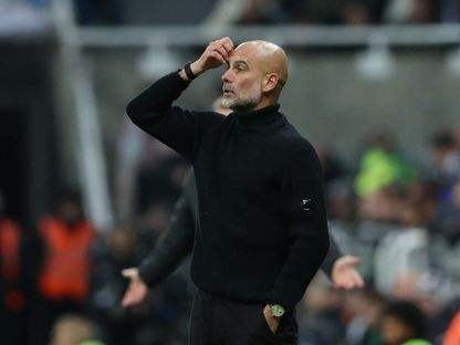 بيب غوارديولا خلال مباراة نيوكاسل ومانشستر سيتي بالدوري الإنجليزي الممتاز - 22 نوفمبر 2025 - Reuters