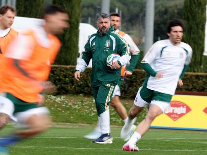 جينارو غاتوزو من تدريبات منتخب إيطاليا - 29 مارس 2026 - X/Azzurri