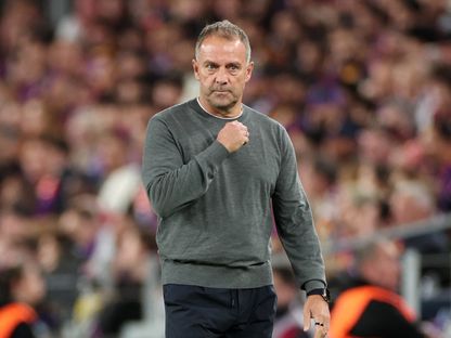 هانزي فليك خلال مباراة برشلونة وريال مدريد بالدوري الإسباني - 25 أكتوبر 2026 - Reuters