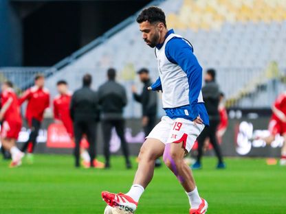 عبد الله السعيد لاعب الزمالك قبل مواجهة حرس الحدود - 13 أبريل 2025 - X/@ZSCOfficial