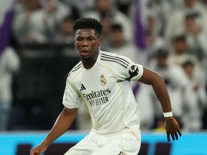 لاعب ريال مدريد أوريليان تشواميني خلال مباراة موناكو في دوري أبطال أوروبا - 20 يناير 2026 - Reuters