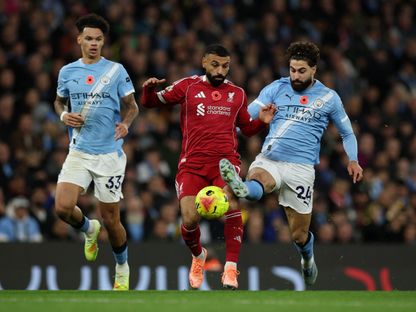 محمد صلاح لاعب ليفربول خلال مواجهة مانشستر سيتي - 9 نوفمبر 2025 - Reuters