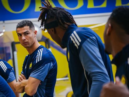كريستيانو رونالدو نجم النصر في حصة تدريبية - 10 يناير 2026 - X/@AlNassrFC
