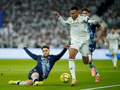 كيليان مبابي مهاجم ريال مدريد خلال مواجهة سيلتا فيغو في الدوري الإسباني - 7 ديسمبر 2025 - REUTERS