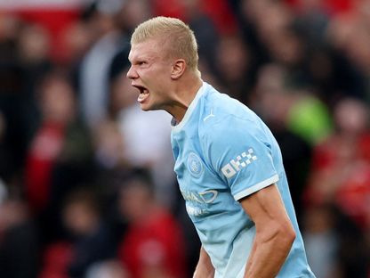 لاعب مانشستر سيتي إيرلينغ هالاند بعد مباراة مانشستر يونايتد في الدوري الإنجليزي الممتاز - 13 سبتمبر 2026 - Reuters