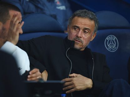 مدرب باريس سان جيرمان لويس إنريكي قبل مباراة ضد بايرن ميونيخ في دوري أبطال أوروبا - 28 أبريل 2026 - REUTERS