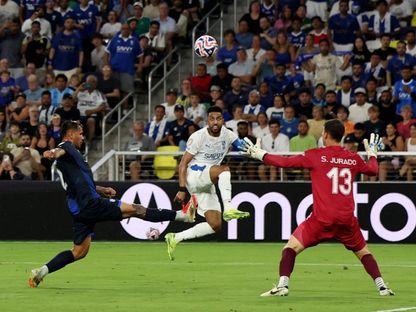 سالم الدوسري لحظة تسجيل هدف الهلال في مرمى باتشوكا بكأس العالم للأندية - 26 يونيو 2025 - Reuters
