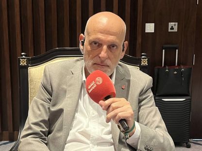 رئيس رابطة الدوري الإسباني خافيير تيباس خلال حديث مع صحيفة "الشرق الأوسط" - 11 سبتمبر 2025 - aawsat_spt/x