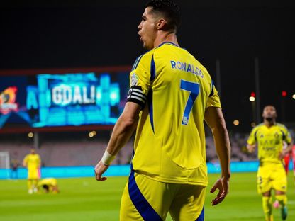كريستيانو رونالدو في مباراة الوحدة والنصر بالدوري السعودي 25-2-2025 - alNassrFC/x