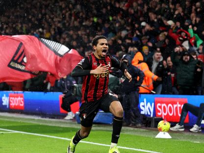 أمين عدلي لاعب بورنموث يحتفل بهدف الفوز على ليفربول في الدوري الإنجليزي الممتاز - 24 يناير 2026 - X/@afcbournemouth