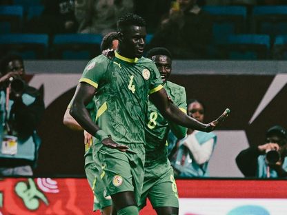 أبدولاي سيك يحتفل بهدفه في مباراة السنغال والبنين بكأس أمم إفريقيا - 30 ديسمبر 2025 - X/CAF_Online