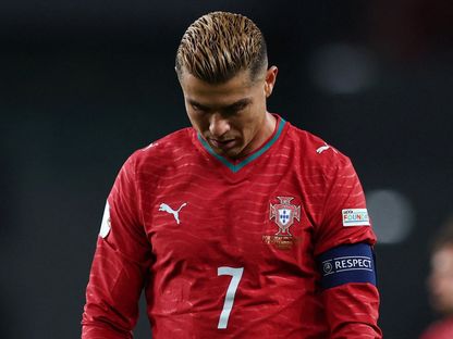 كريستيانو رونالدو خلال مباراة البرتغال وويلز ضمن دوري الأمم الأوروبية - 24 سبتمبر 2026 - Reuters