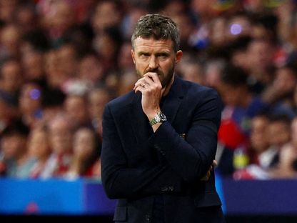 غضب مايكل كاريك من أداء مانشستر يونايتد أمام أتلتيكو مدريد في دوري أبطال أوروبا - 13 أكتوبر 2026 - reuters