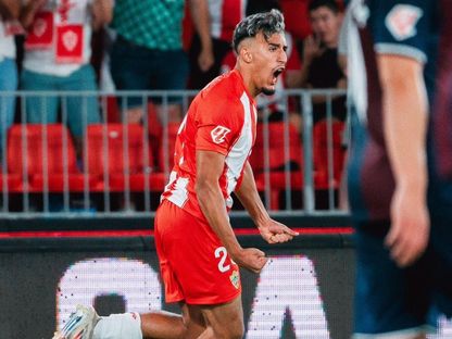 المغربي رشاد فيتال مهاجم ألميريا الإسباني - 23 سبتمبر 2024 - X@U_D_Almeria