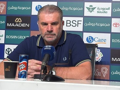 آنغي بوستيكوغلو مدرب النصر بعد الفوز على الرياض بالدوري السعودي - 21 أغسطس 2026 - X@aawsat_spt