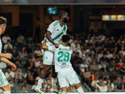 فرانك كيسي بعد تسجيله هدفاً للأهلي في مرمى القادسية بكأس السوبر السعودي - 20 أغسطس 2025 - X/@ALAHLI_FCEN