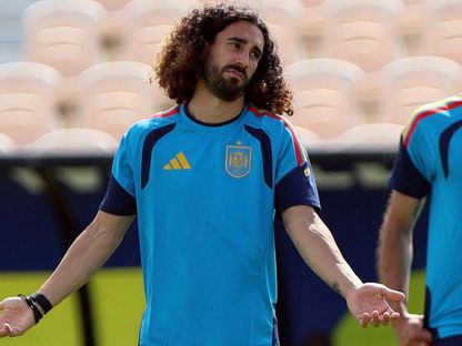مارك كوكوريا في تدريبات منتخب إسبانيا بكأس العالم - 14 يونيو 2026 - reuters