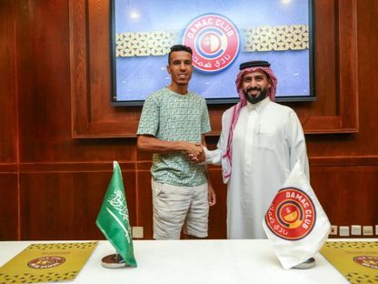 جمال حركاس لاعب ضمك الجديد القادم من الوداد الرياضي - 27 أغسطس 2025 - X/@DAMAC_CLUB