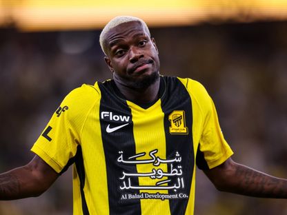 احتفال جورج إيلينيكنا مهاجم الاتحاد بتسجيل هدف في مرمى النصر بالدوري السعودي - 5 سبتمبر 2026 - X/@ittihad