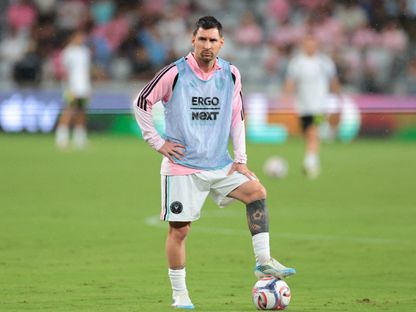 ليونيل ميسي قبل مباراة بين إنتر ميامي وكولومبوس كرو - 1 أغسطس 2026 - Sam Navarro-Imagn Images