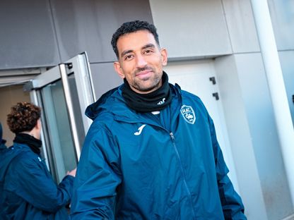 لاعب لو هافر المصري أحمد حسن كوكا في تدريبات الفريق - 15يناير 2025 - X@HAC_Foot