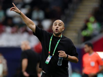 مجيد بوقرة من مباراة الجزائر والإمارات بربع نهائي كأس العرب - 12 ديسمبر 2025 - Reuters