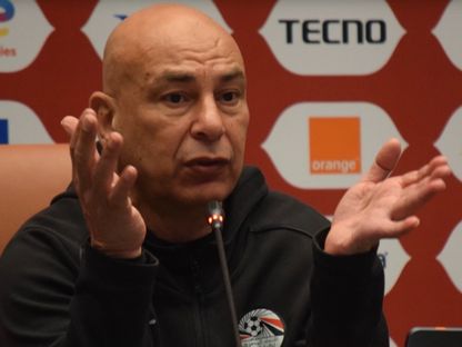 حسام حسن في المؤتمر الصحفي الختامي له ببطولة كأس أمم إفريقيا بعد خسارة مصر من نيجيريا بركلات الترجيح في تحديد المركز الثالث - 17 يناير 2026 - mahmoudmaher/asharq