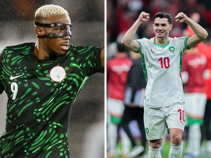 صورة مركبة لبراهيم دياز (المغرب) وفيكتور أوسيمين (نيجيريا) - الشرق