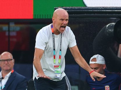 ستوله سولباكن مدرب النرويج خلال لقاء السنغال بكأس العالم - 23 يونيو 2026 - Reuters