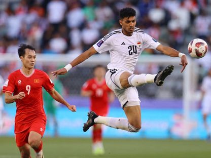 زياد تحسين لاعب منتخب العراق في مباراة فيتنام بتصفيات كأس العالم 2026 - Reuters