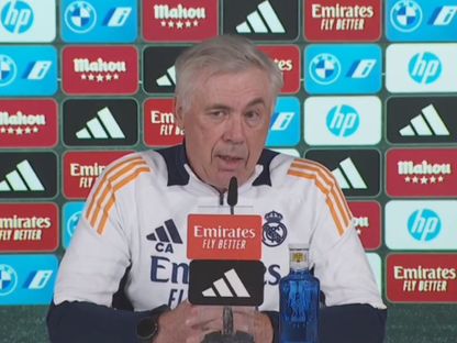 مدرب ريال مدريد كارلو أنشيلوتي خلال الندوة الصحفية بعد مباراة دوري أبطال أوروبا / 31 يناير 2025 - X/ Real madrid